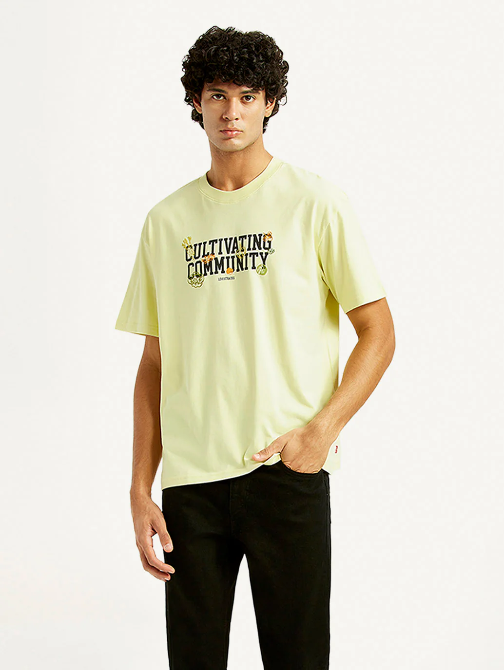Men's Typographic Print Loose Fit T-shirt - Image 5