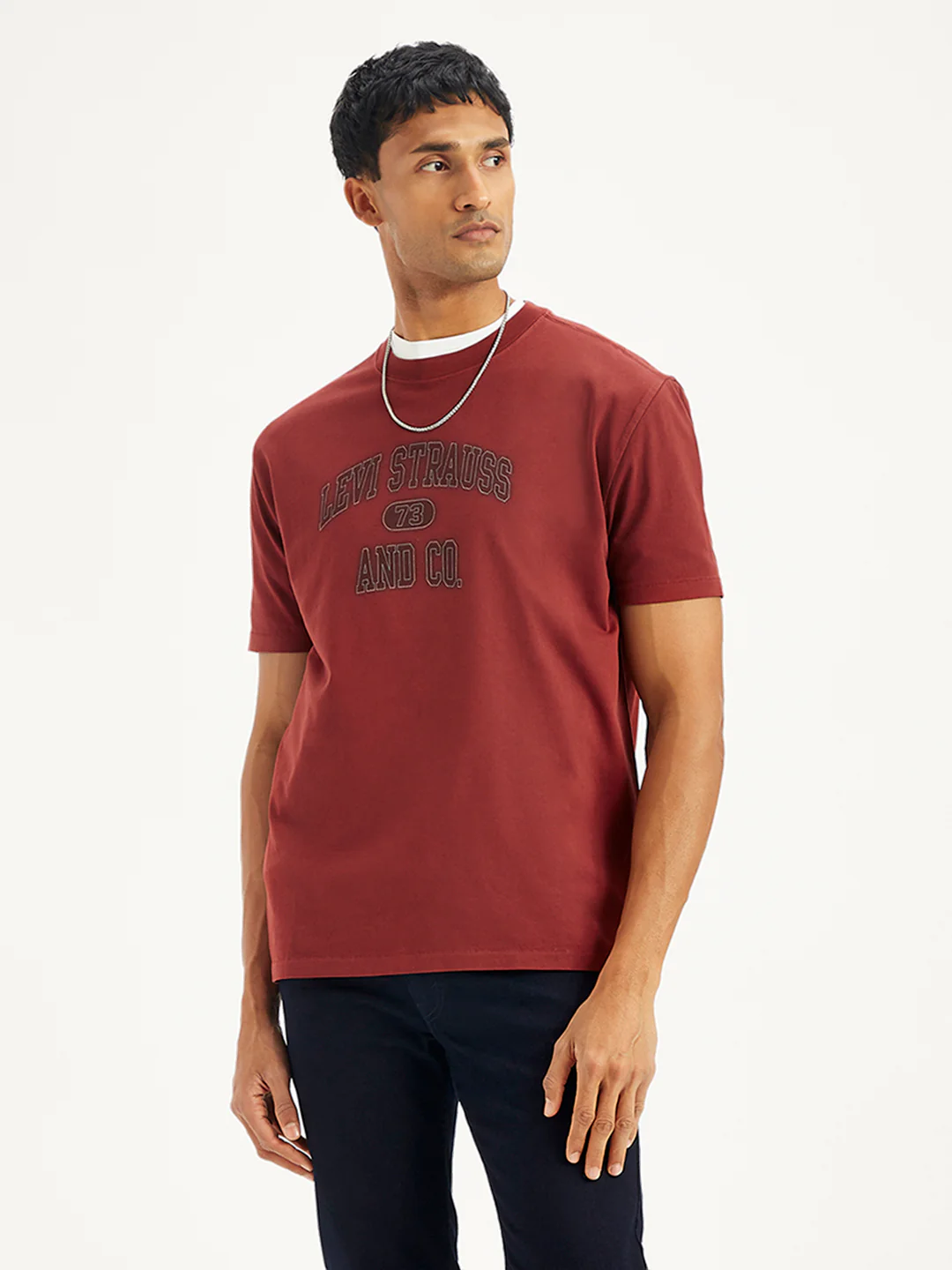 Men's Typographic Print Loose Fit T-shirt
