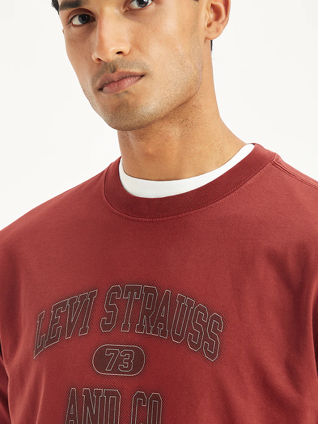 Men's Typographic Print Loose Fit T-shirt - Image 5