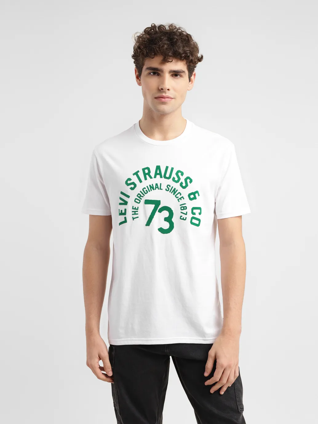 Men's Typographic Print Slim Fit T-shirt - Image 2