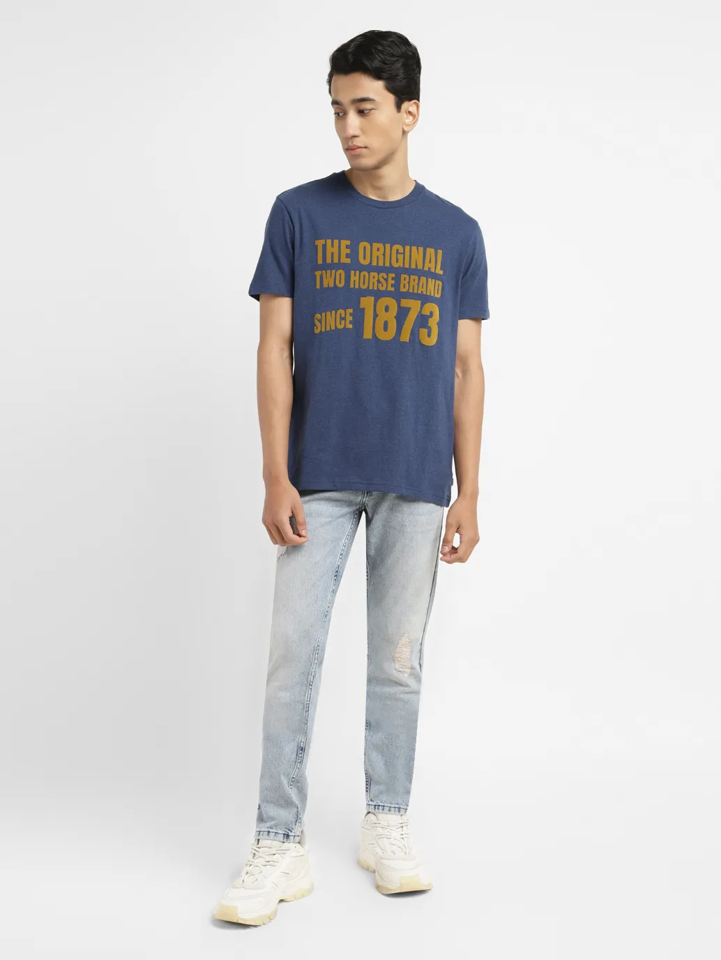 Men's Typographic Print Slim Fit T-shirt - Image 6