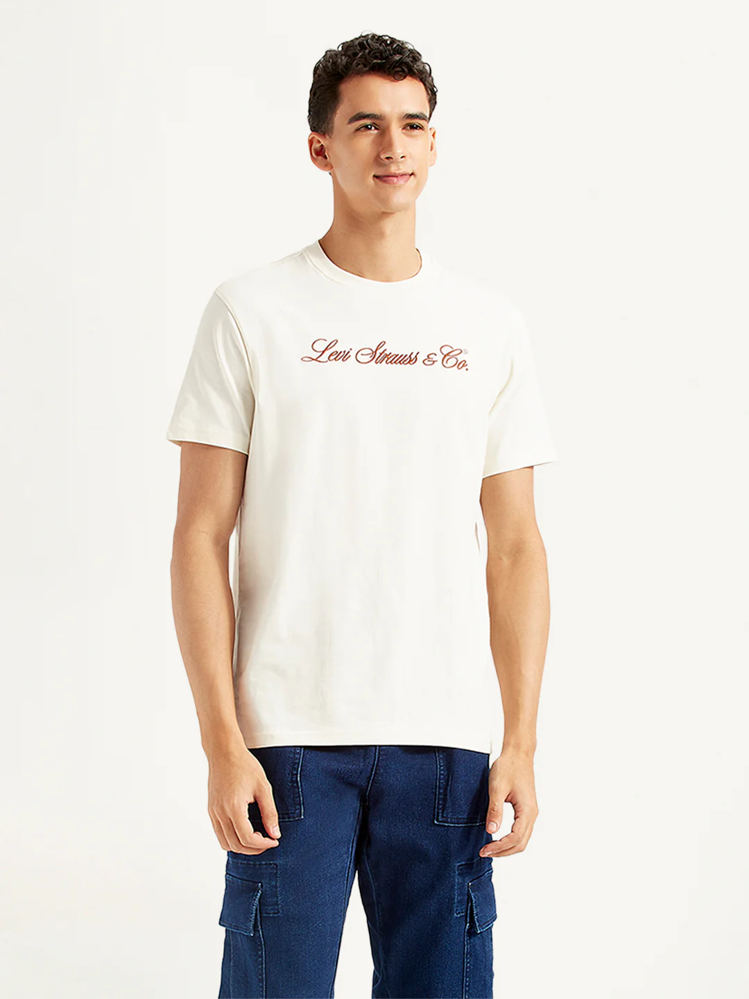 Men's Typographic Print Slim Fit T-shirt - Image 2