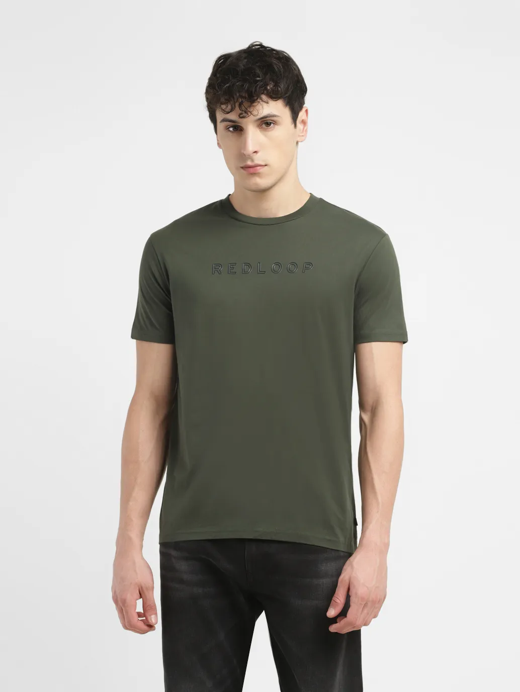 Men's Redloop Typographic Print Slim Fit T-shirt - Image 2