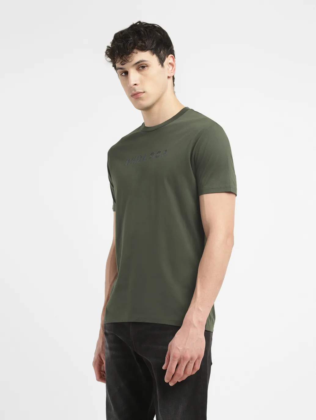 Men's Redloop Typographic Print Slim Fit T-shirt - Image 4