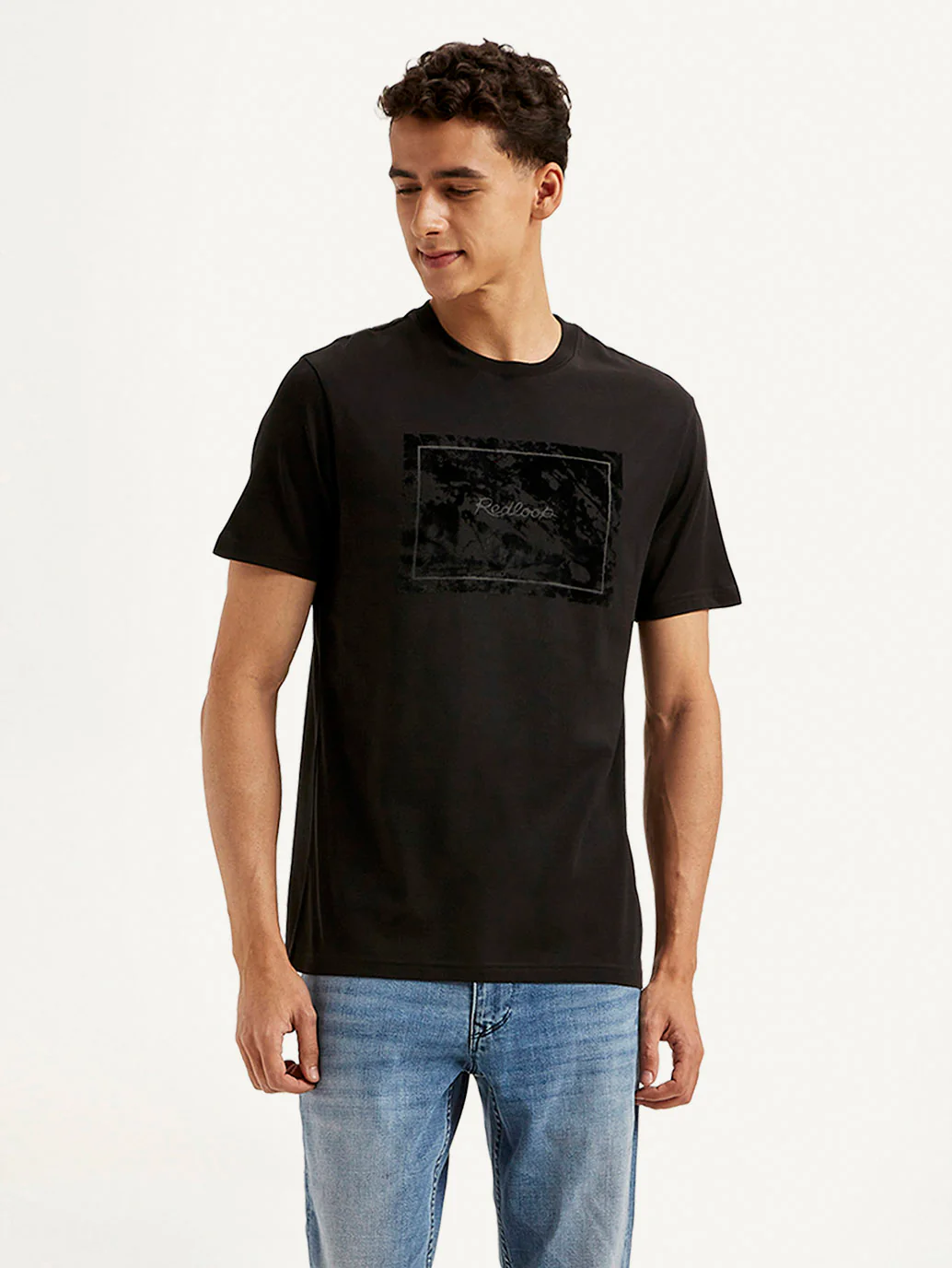 Men's Redloop Typographic Print Slim Fit T-shirt - Image 2