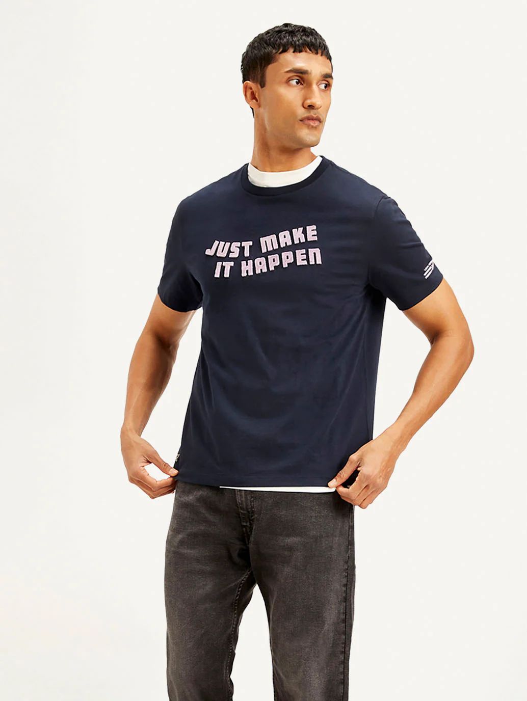 Men's Typography Crew Neck T-shirt - Image 2