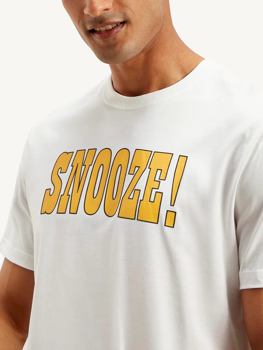 Men's Typography Crew Neck T-shirt - Image 4