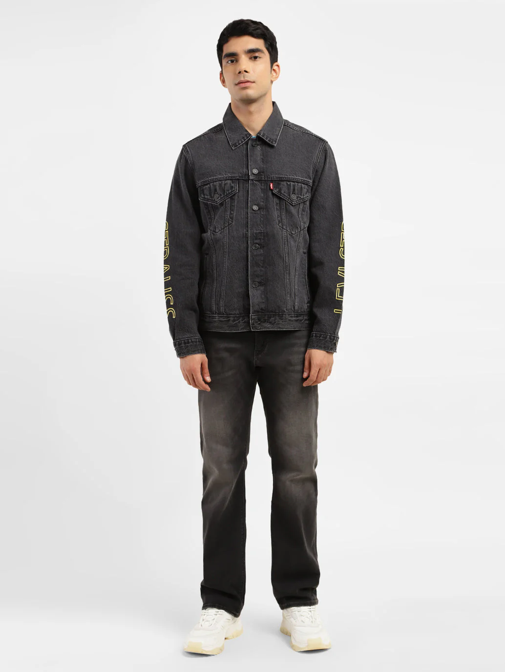 Men's Printed Spread Collar Denim Jacket - Image 6