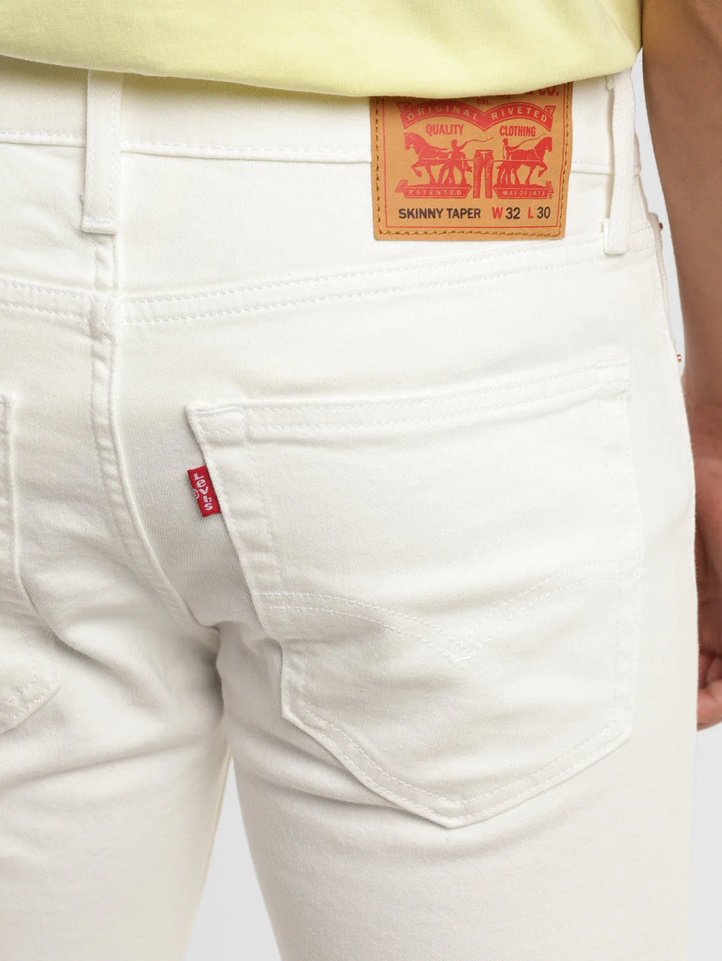 Men's White Skinny Fit Mid Rise Jeans - Image 5