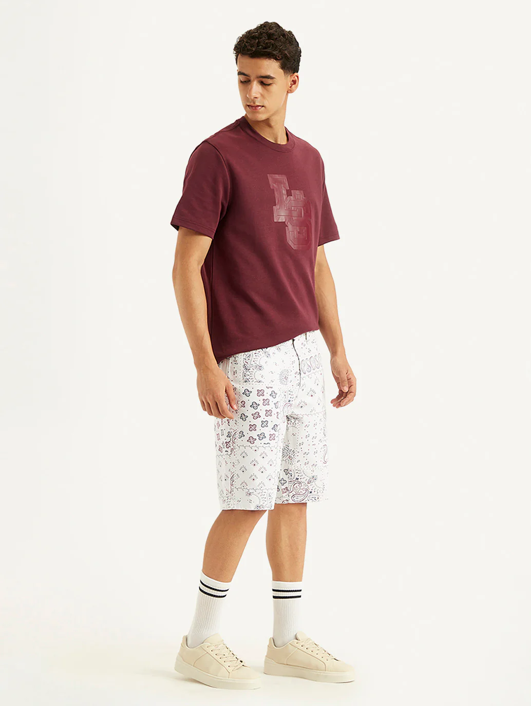 Men's White Tapered Shorts - Image 4