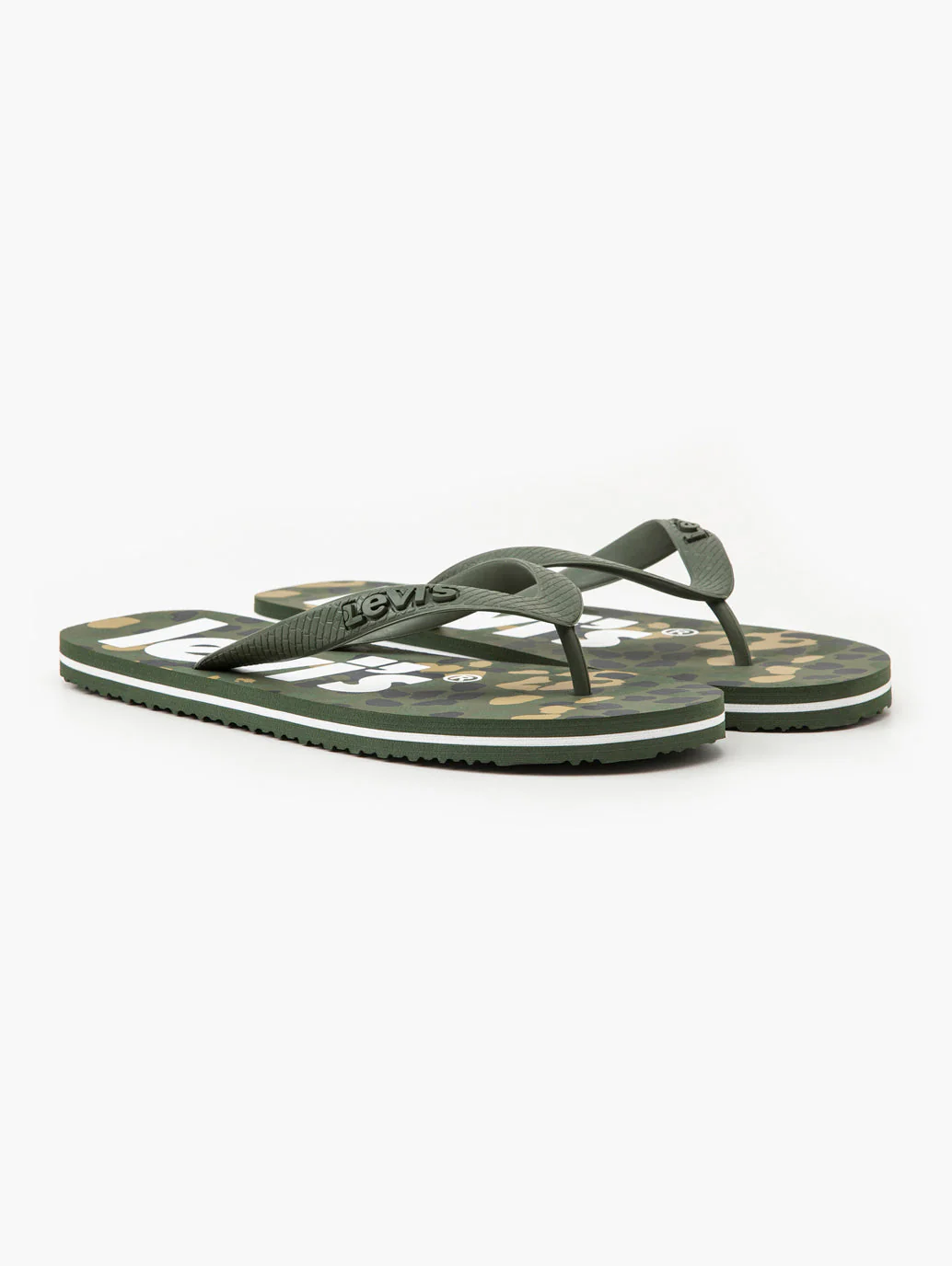 Unisex Green Brand Logo Flip Flops - Image 2