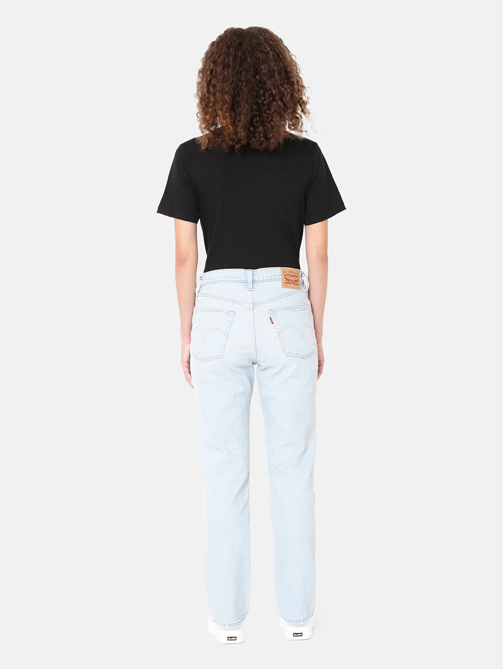 Women's 501 Light Indigo Straight Fit High Rise Jeans - Image 3