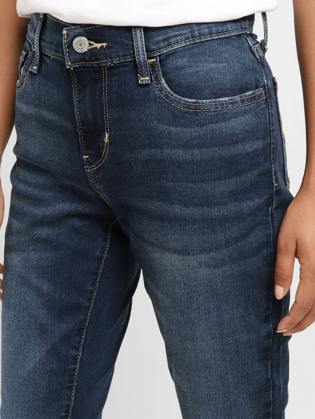 Women's 710 Blue Skinny Fit Mid Rise Jeans - Image 6