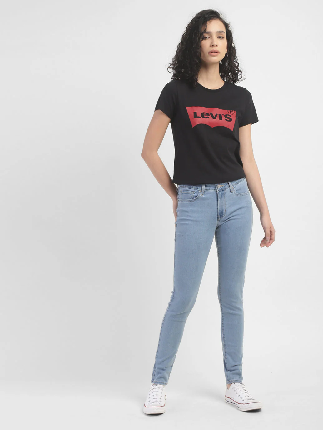 Women's 711 Blue Skinny Fit Mid Rise Jeans