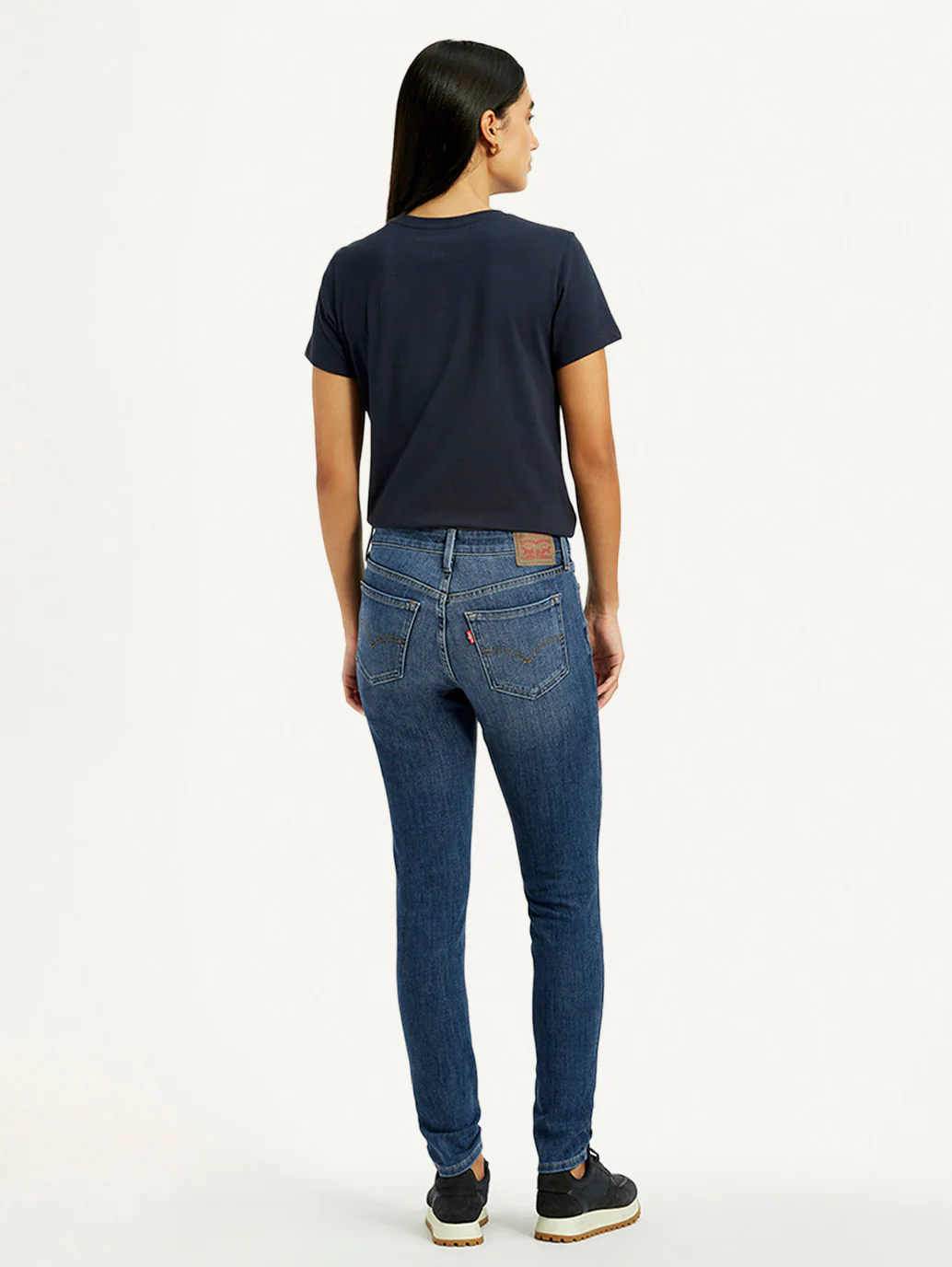 Women's 711 Indigo Skinny Fit Mid Rise Jeans - Image 3