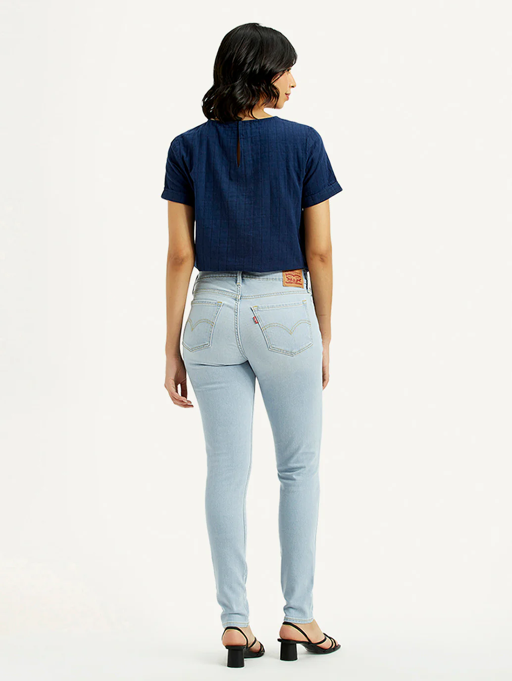 Women's 711 Light Indigo Skinny Fit Mid Rise Jeans - Image 4