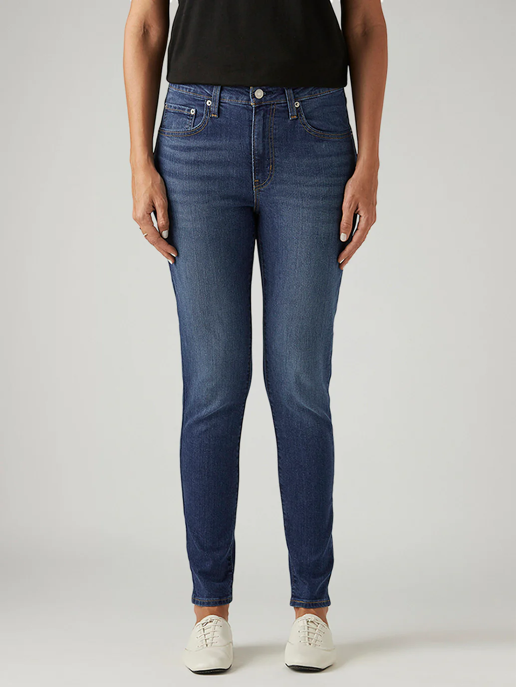 Women's 721 Dark Indigo Skinny Fit High Rise Jeans - Image 2