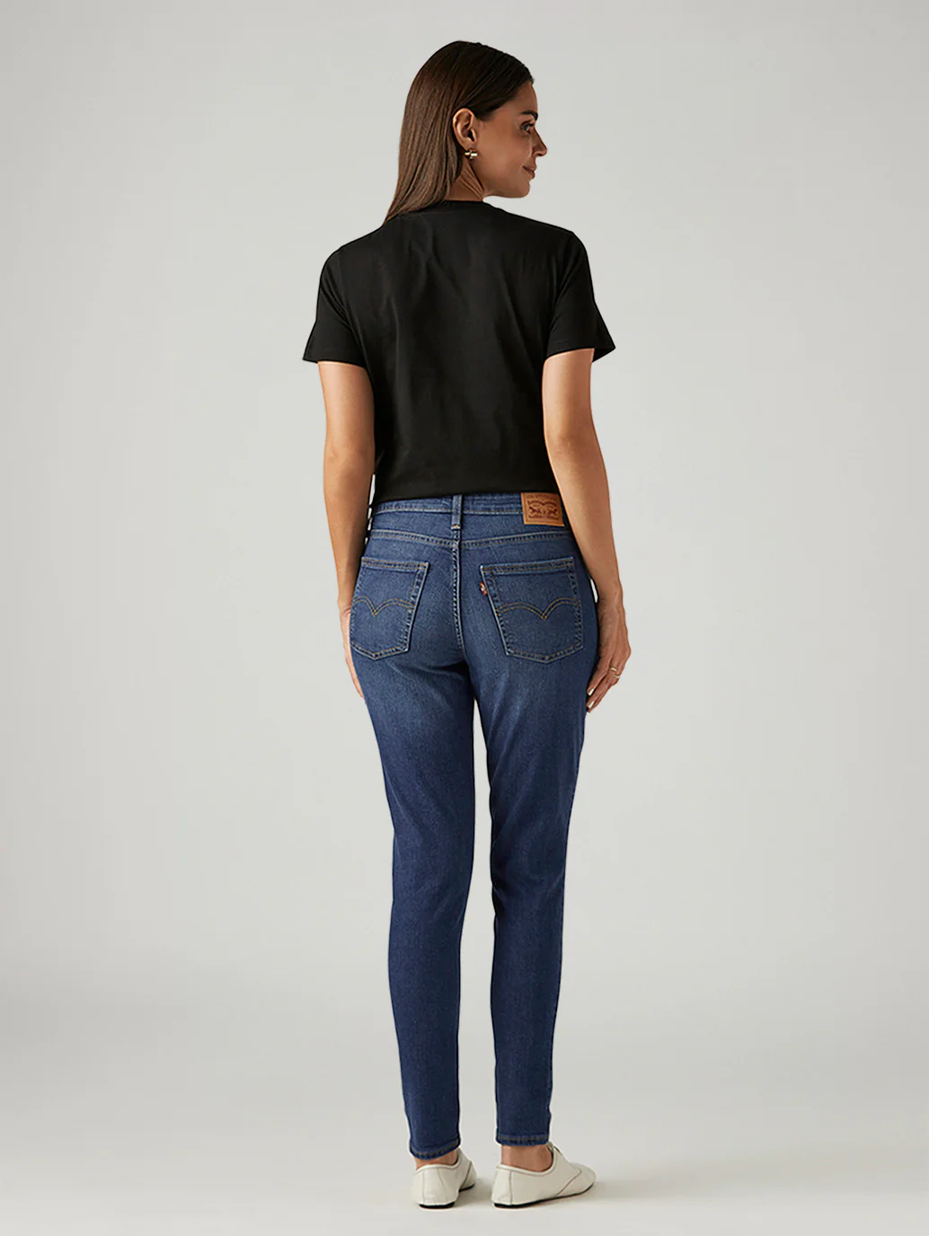 Women's 721 Dark Indigo Skinny Fit High Rise Jeans - Image 3