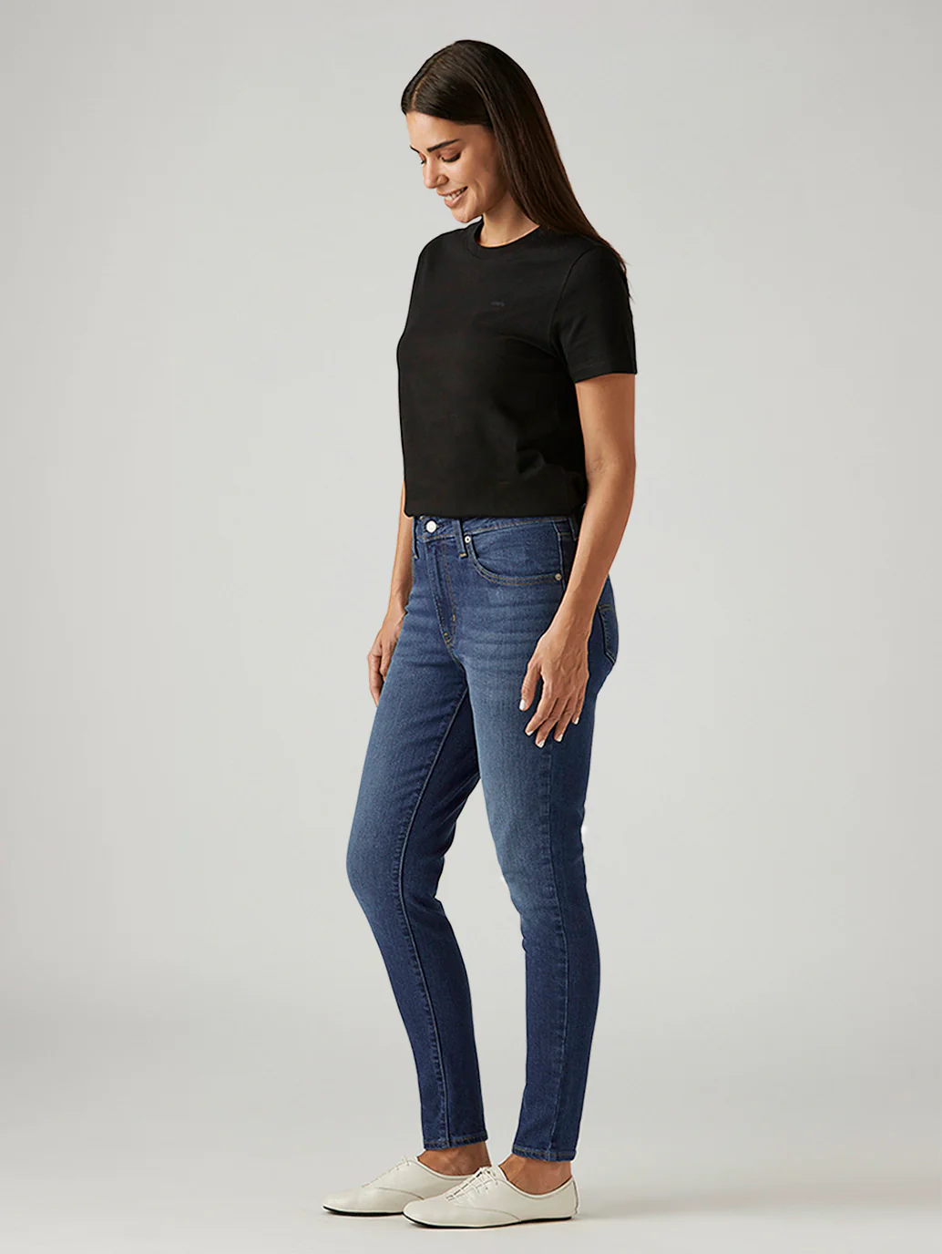 Women's 721 Dark Indigo Skinny Fit High Rise Jeans - Image 6