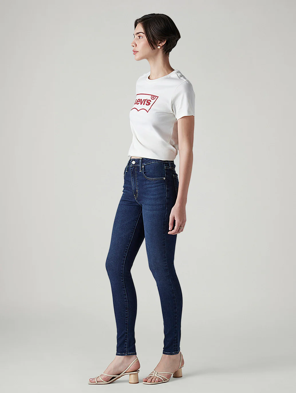 Women's 721 Dark Indigo Skinny Fit High Rise Jeans - Image 7