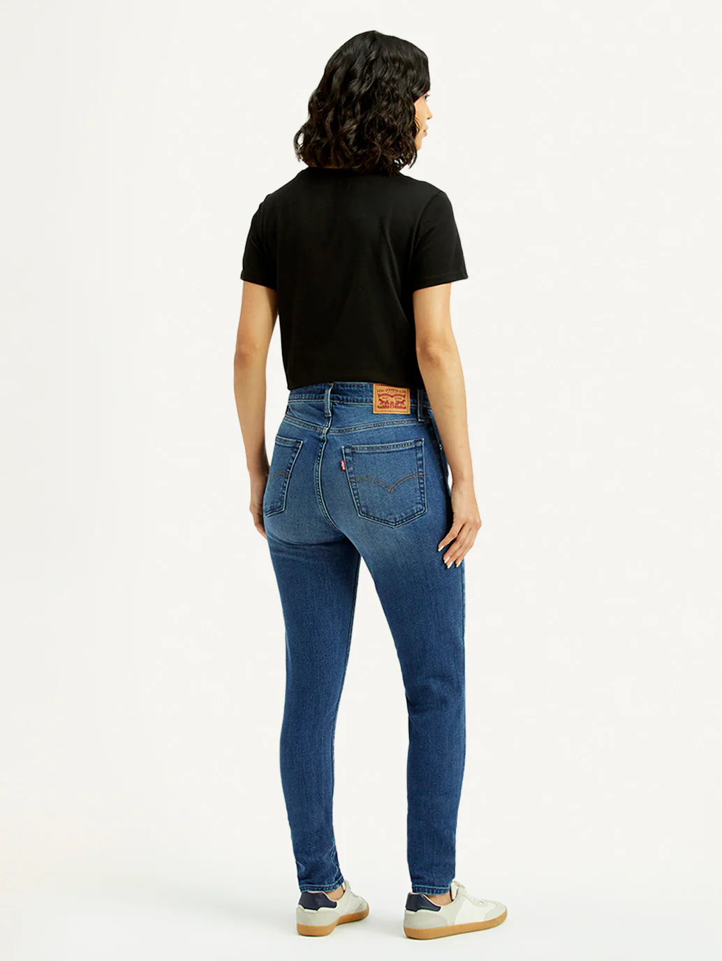 Women's 721 Blue Skinny Fit High Rise Jeans - Image 3
