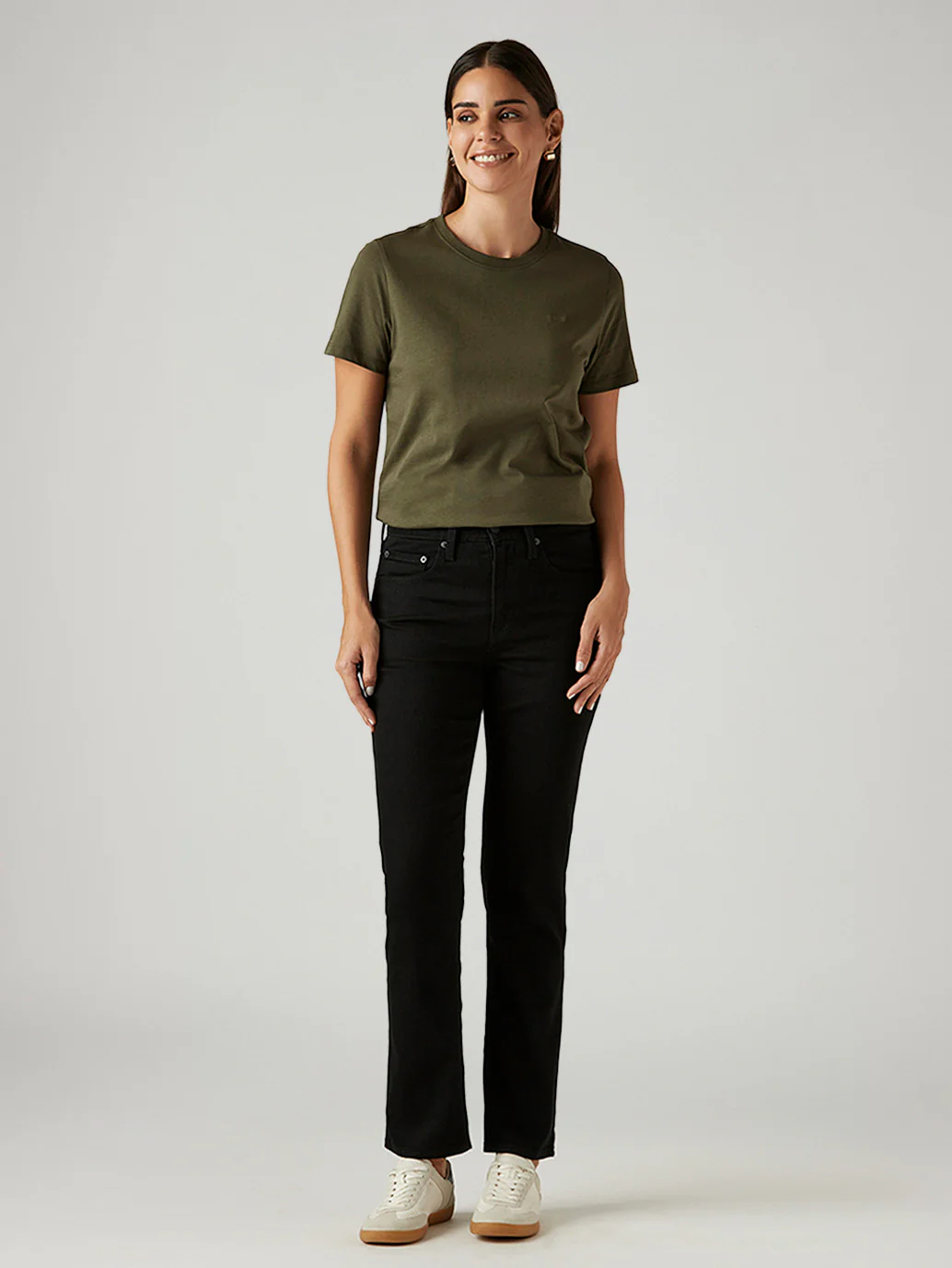 Women's 724 Black Slim Straight Fit High Rise Jeans - Image 6