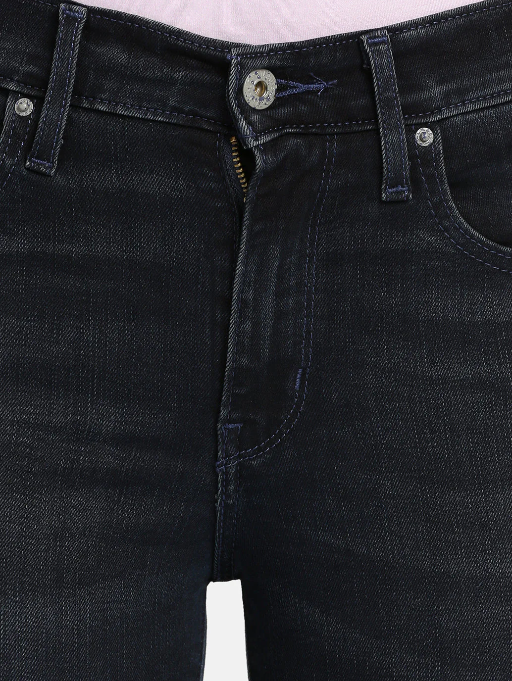 Women's 724 Blue Slim Straight Fit High Rise Jeans - Image 5