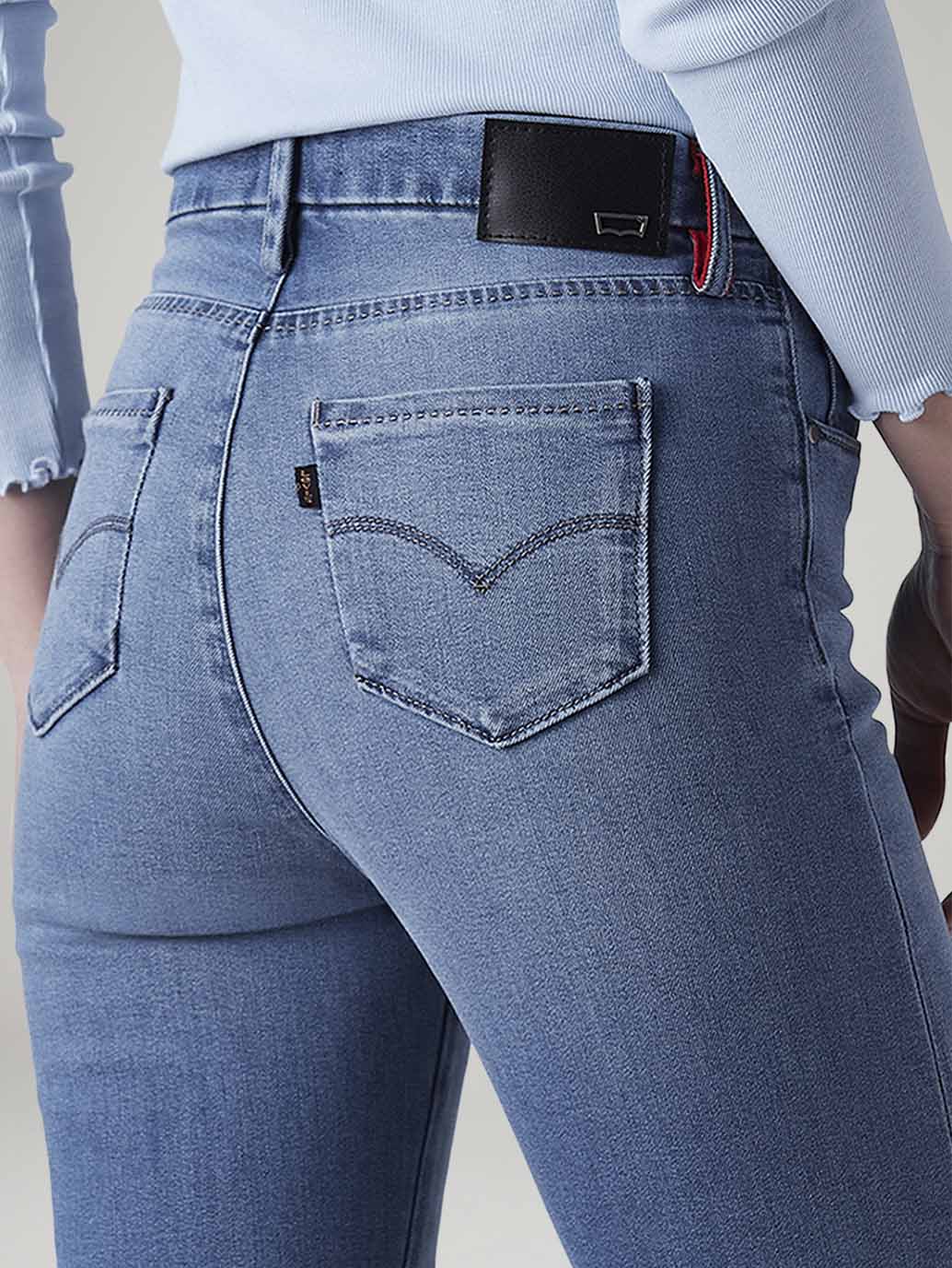 Women's 724 Dark Indigo Slim Straight Fit High Rise Redloop Jeans - Image 6