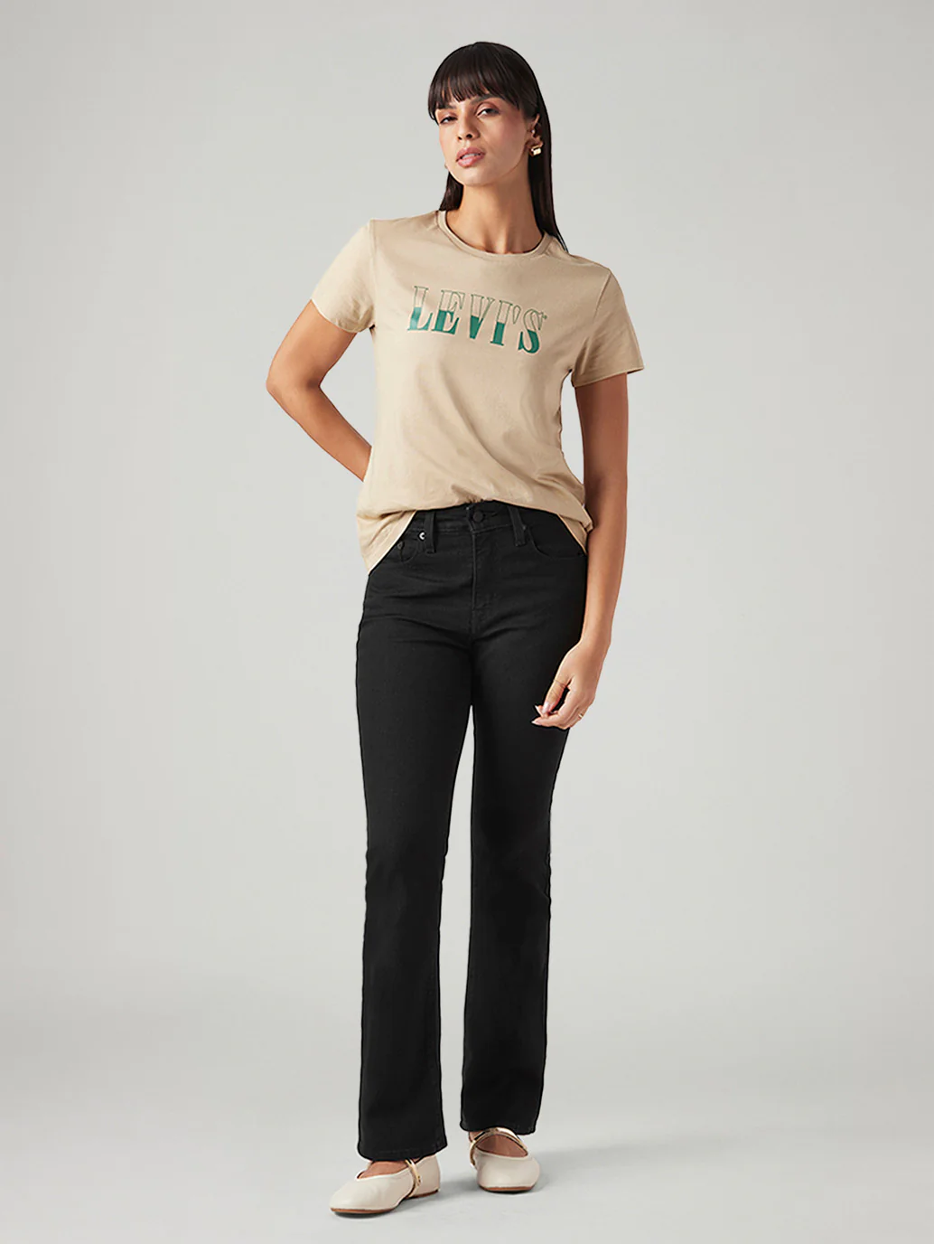 Women's 725 Black Bootcut Fit High Rise Jeans