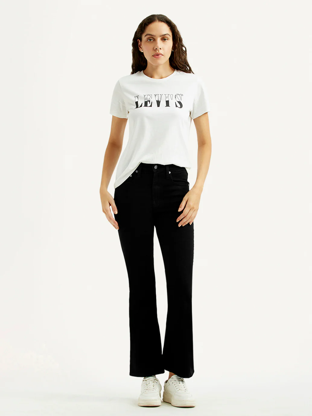 Women's 725 Black Slim Bootcut Fit High Rise Jeans