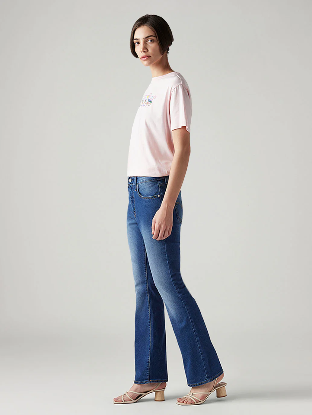 Women's 725 Blue Bootcut Fit High Rise Jeans - Image 7