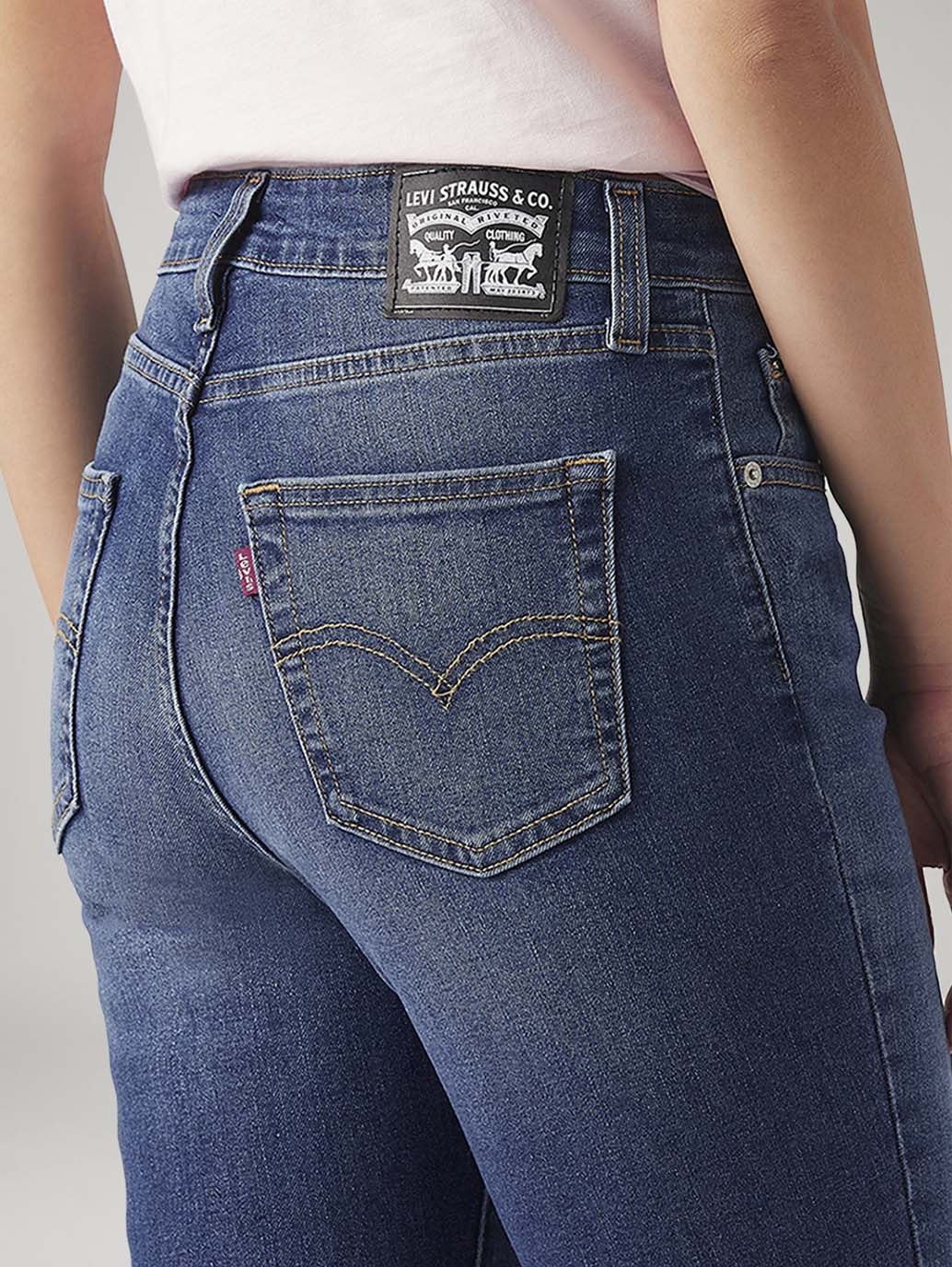 Women's 725 Med Indigo Bootcut Fit High Rise Jeans - Image 6