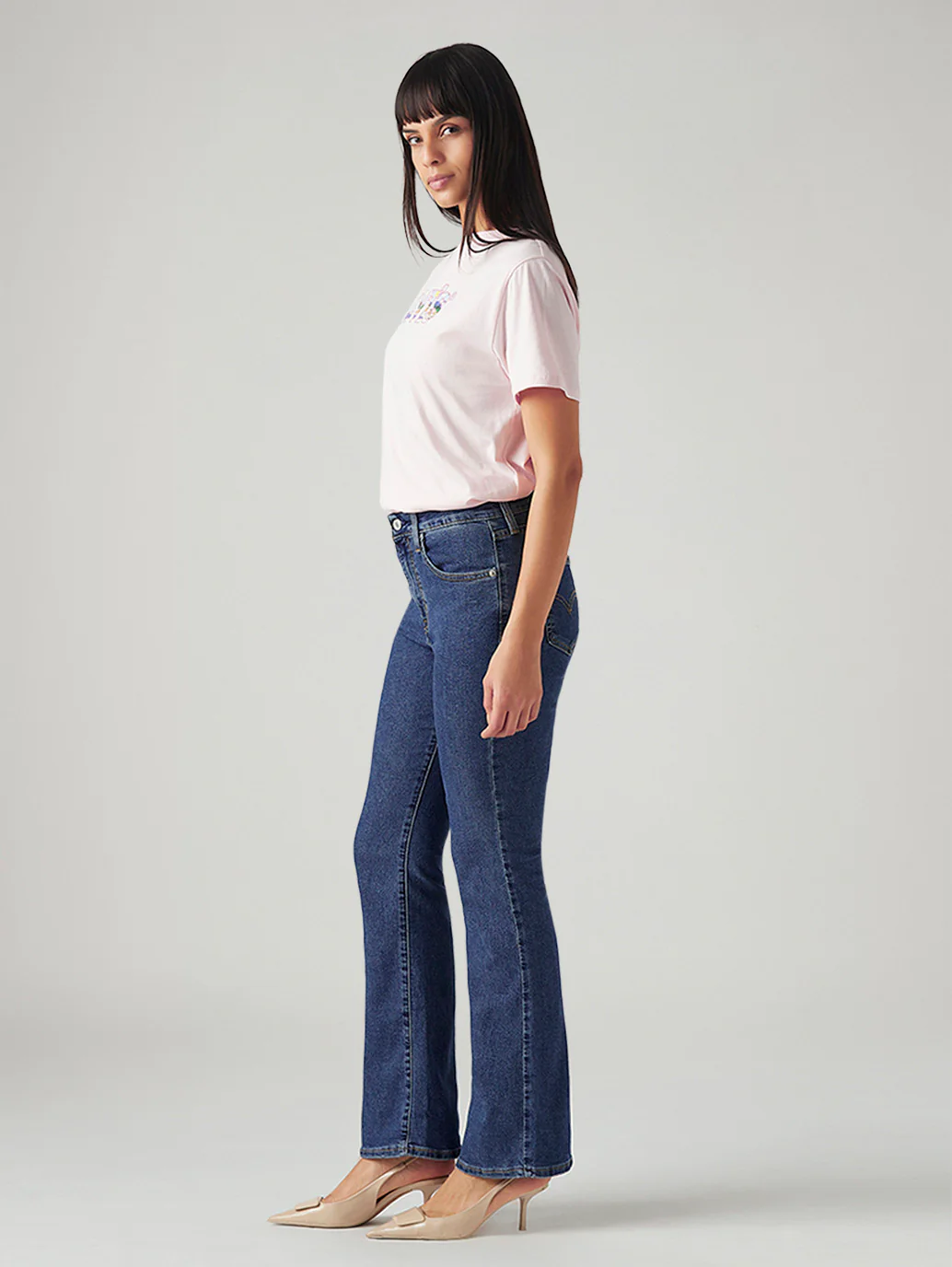 Women's 725 Med Indigo Bootcut Fit High Rise Jeans - Image 6