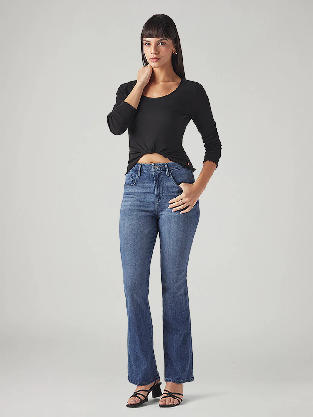Women's 725 Blue Bootcut Fit High Rise Redloop Jeans
