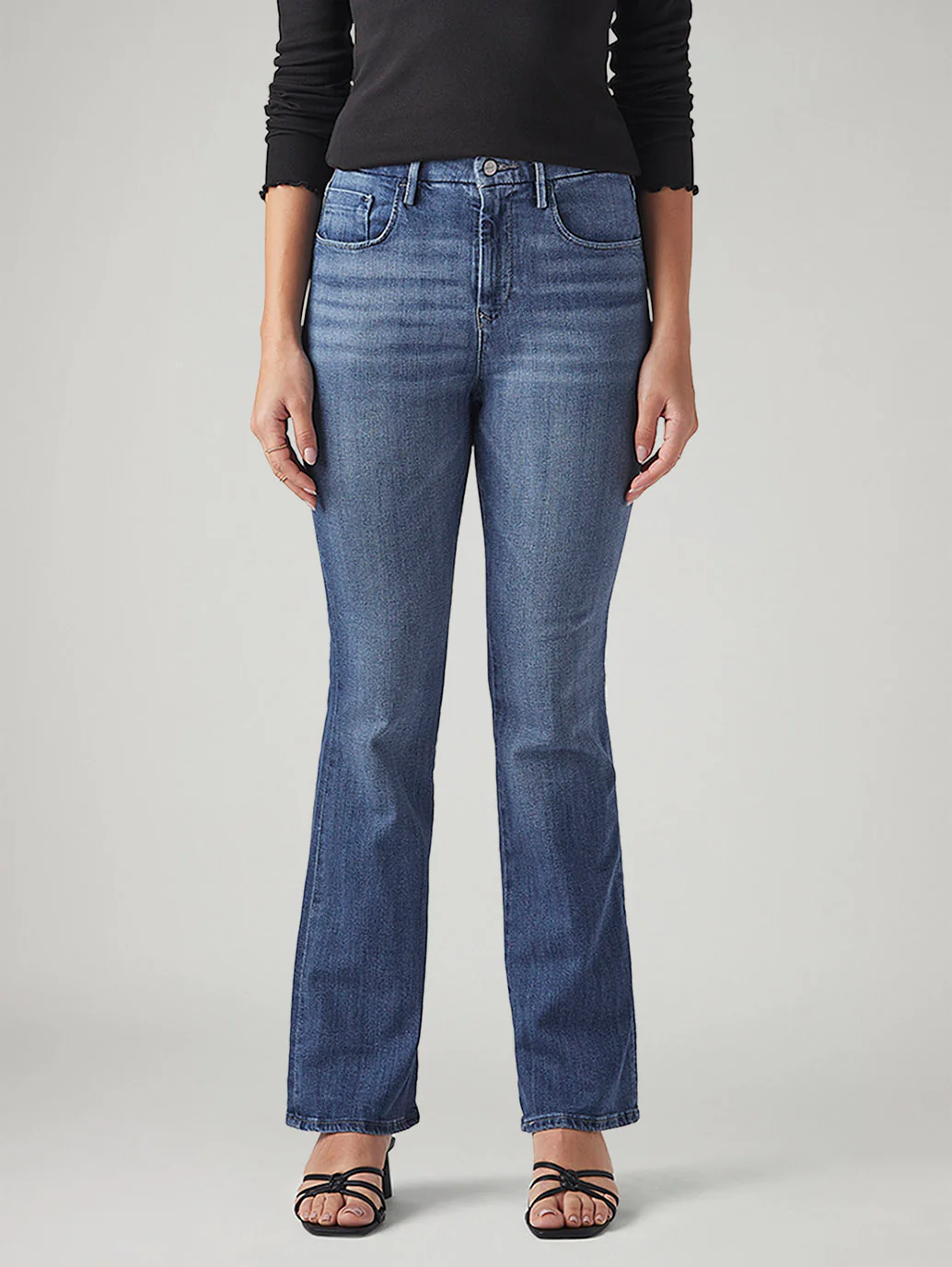 Women's 725 Blue Bootcut Fit High Rise Redloop Jeans - Image 3