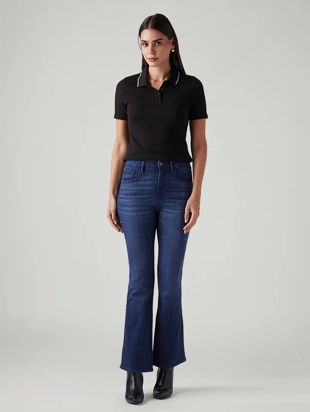 Women's 725 Blue Bootcut Fit High Rise Redloop Jeans - Image 2
