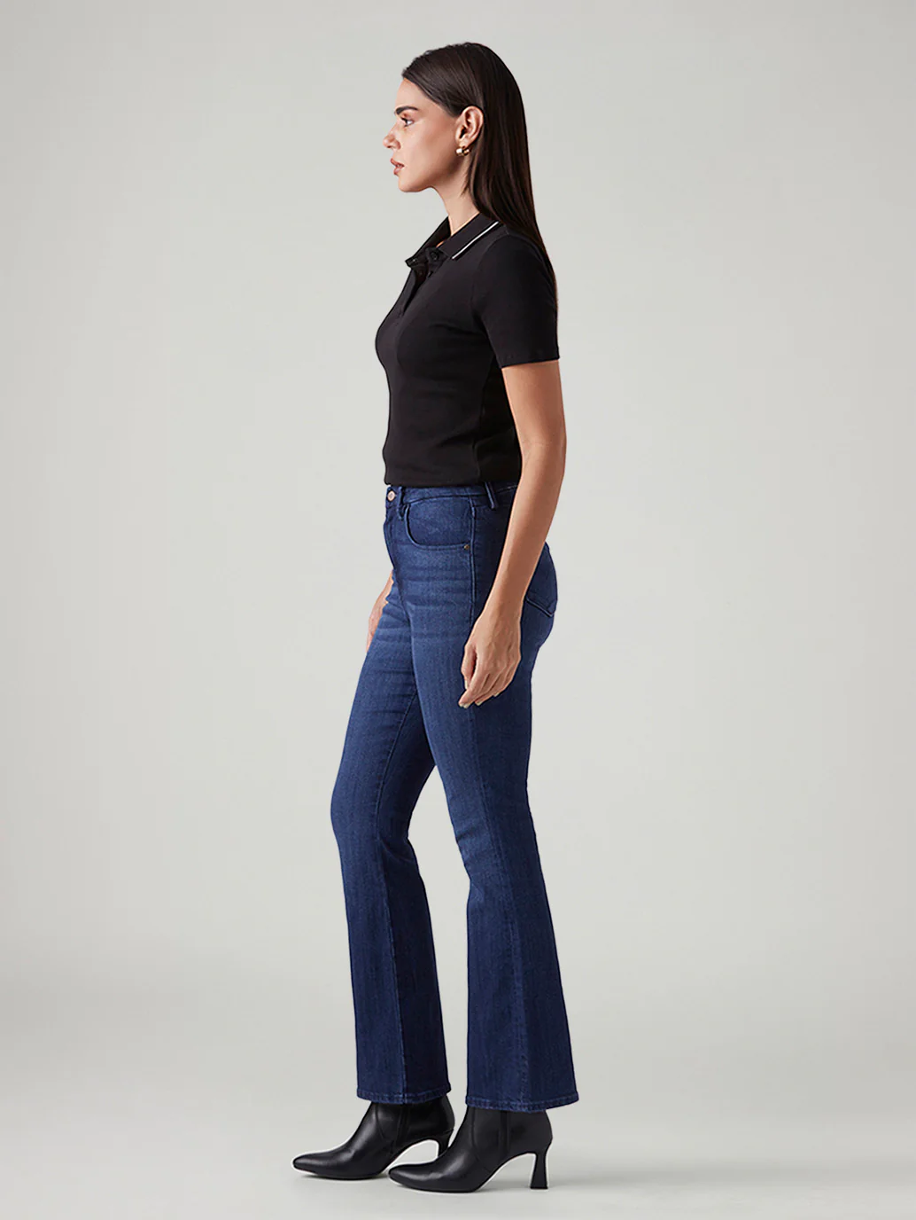 Women's 725 Blue Bootcut Fit High Rise Redloop Jeans - Image 6