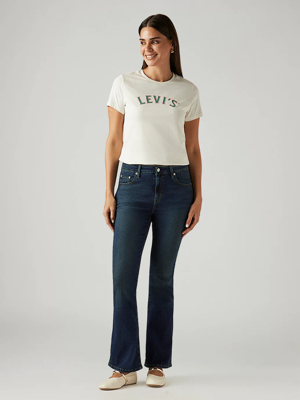Women's 725 Dark Indigo Bootcut Fit High Rise Jeans - Image 2