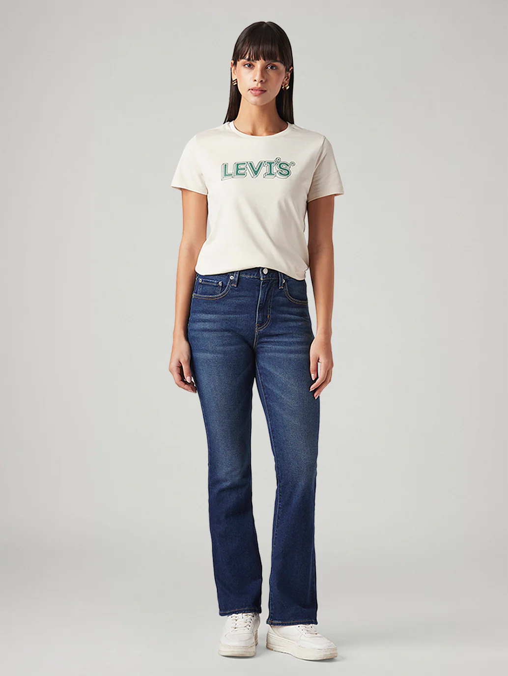 Women's 725 Dark Blue Bootcut Fit High Rise Jeans
