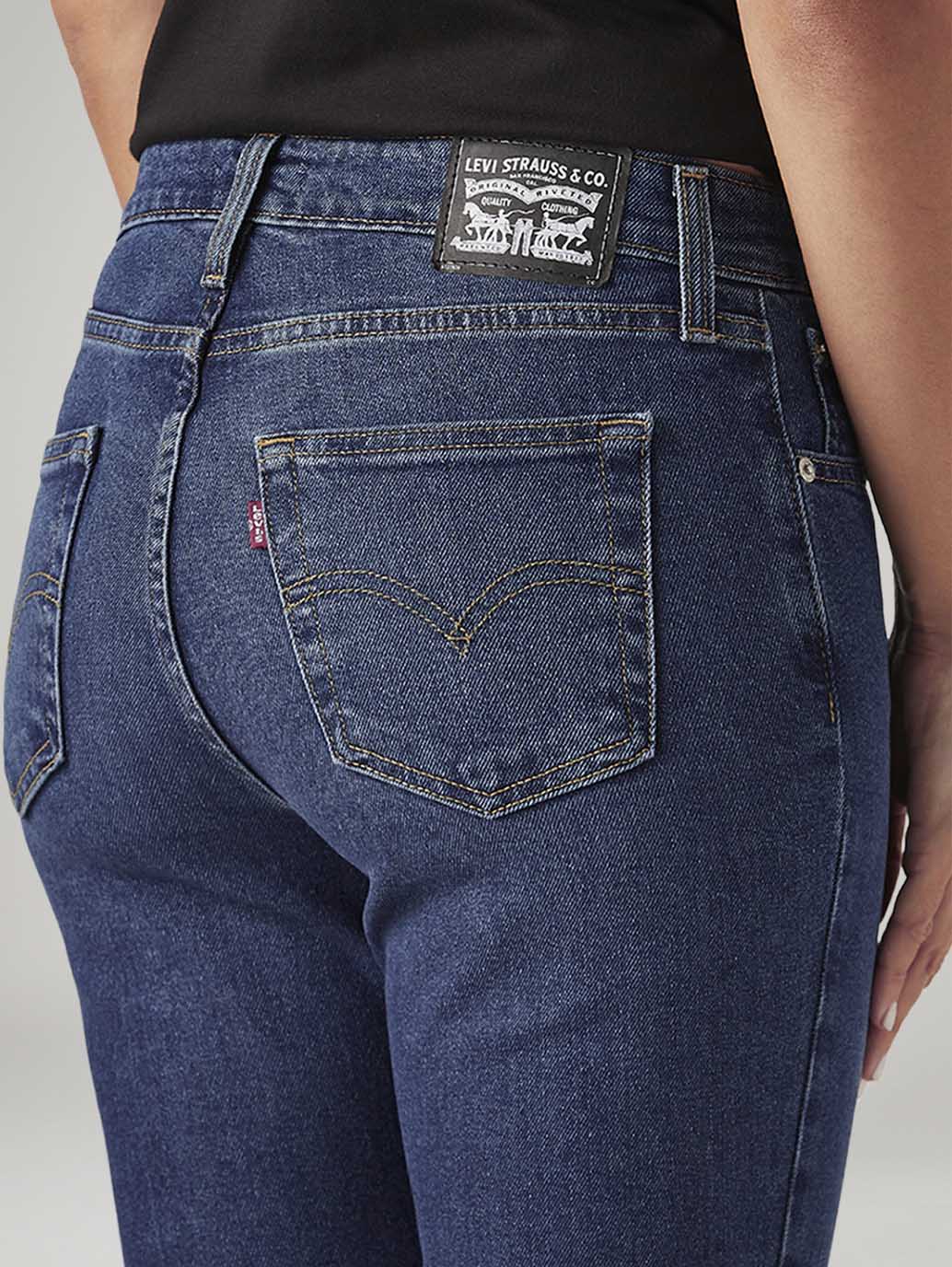 Women's 725 Dark Indigo Bootcut Fit High Rise Tinted Jeans - Image 5