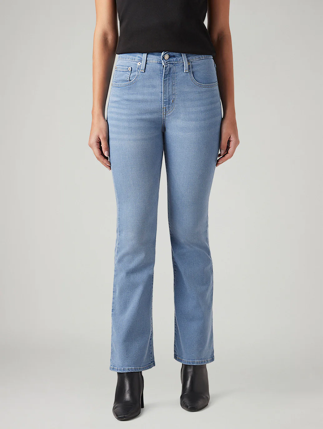 Womens 725 High Rise Flared Fit Cotton Stretch blend Jeans - Image 3