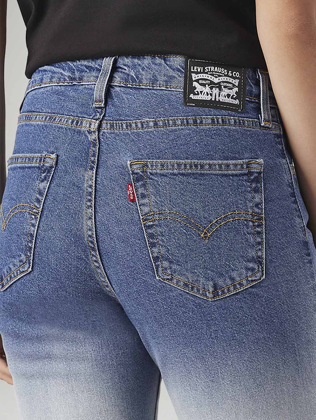 Women's 725 Light Blue Bootcut Fit High Rise Jeans - Image 5