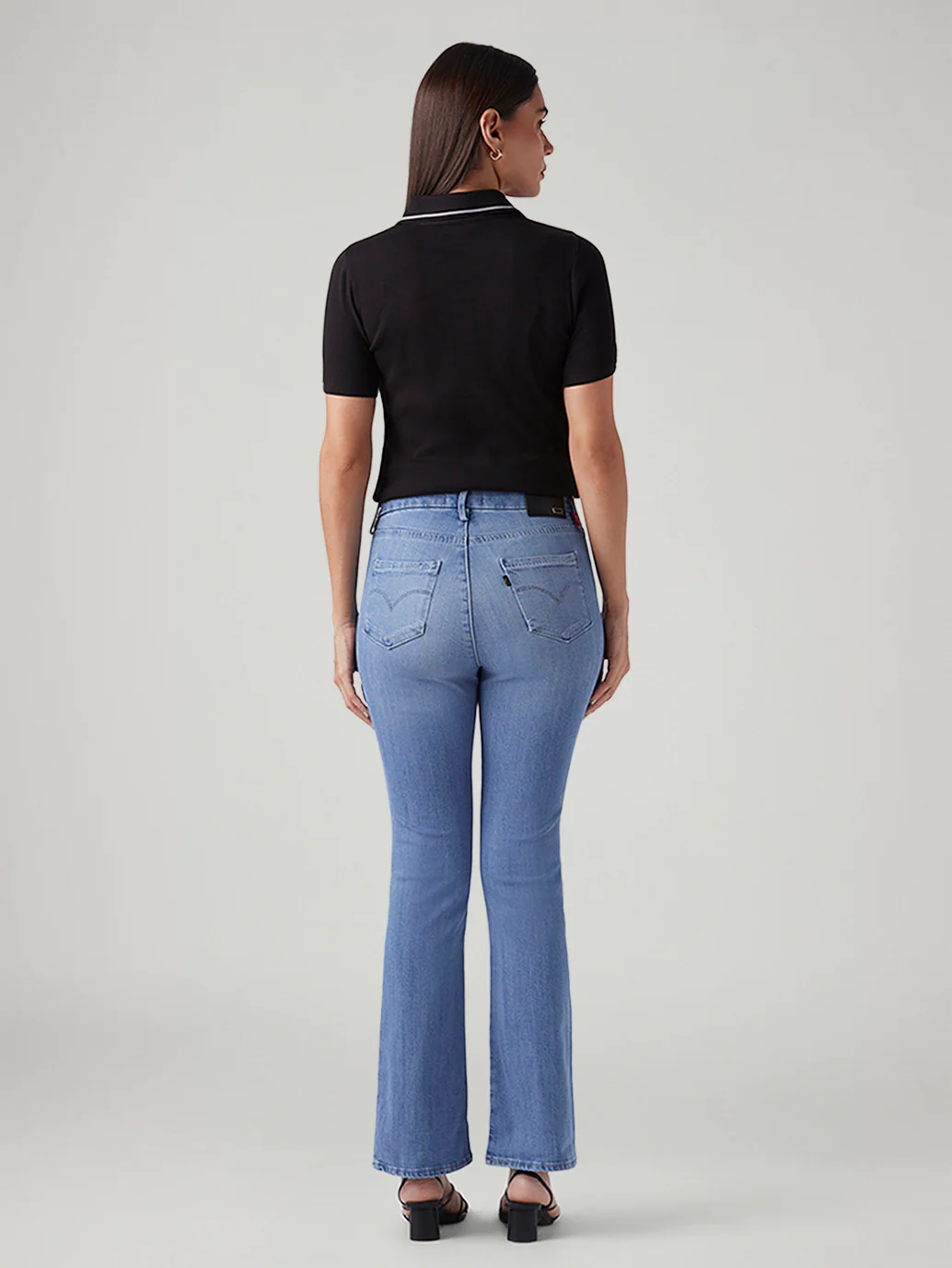 Women's 725 Light Blue Bootcut Fit High Rise Redloop Jeans - Image 4