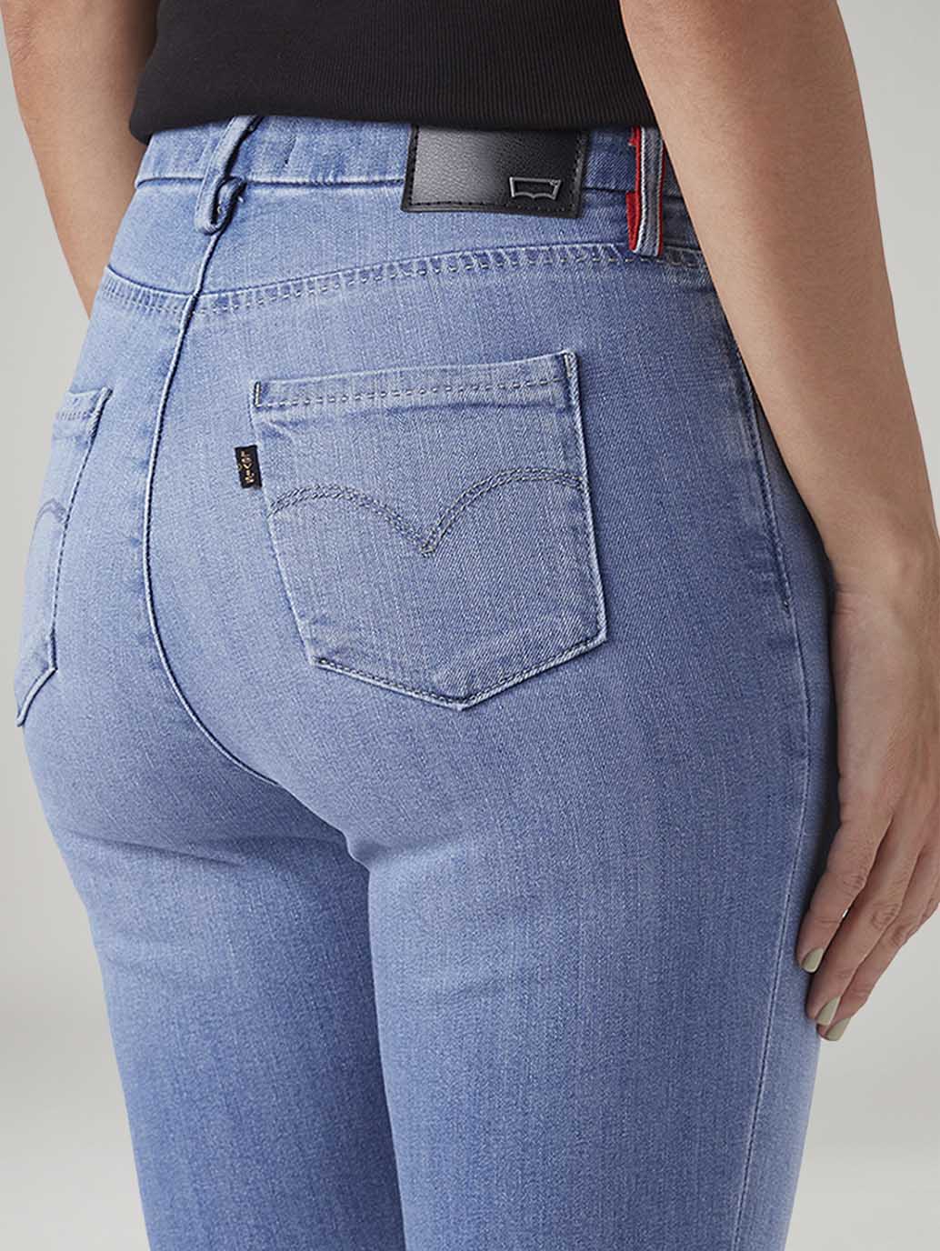 Women's 725 Light Blue Bootcut Fit High Rise Redloop Jeans - Image 5