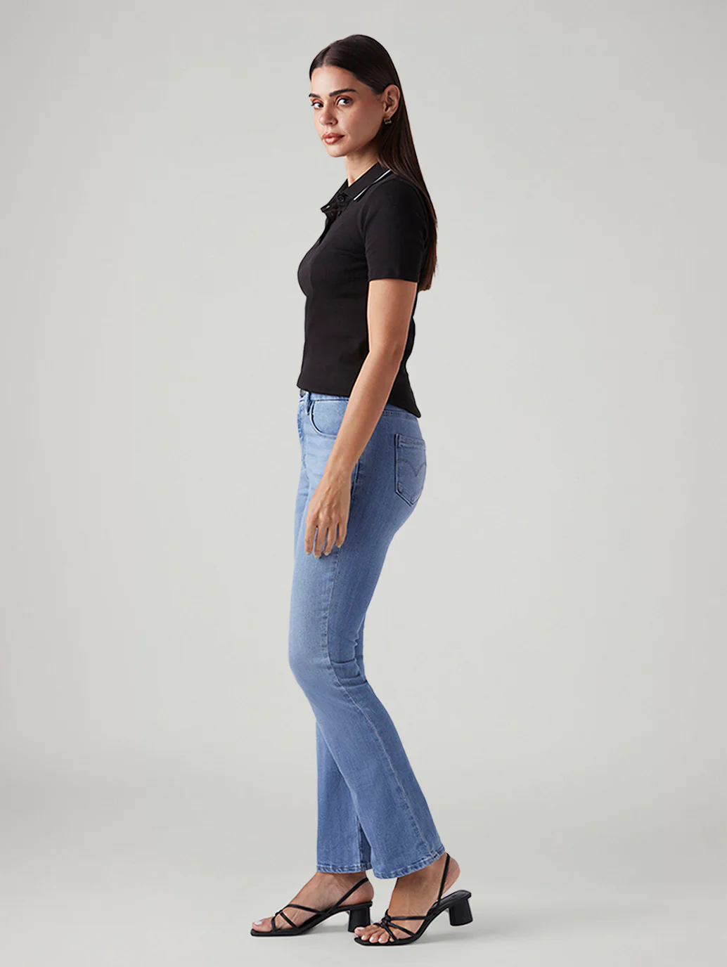 Women's 725 Light Blue Bootcut Fit High Rise Redloop Jeans - Image 6