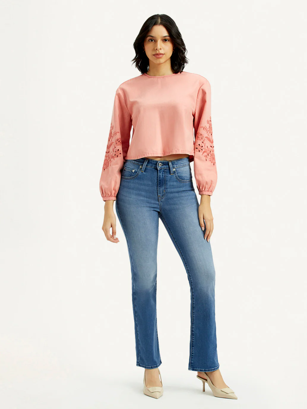 Women's 725 Med Indigo Bootcut Fit High Rise Jeans - Image 2