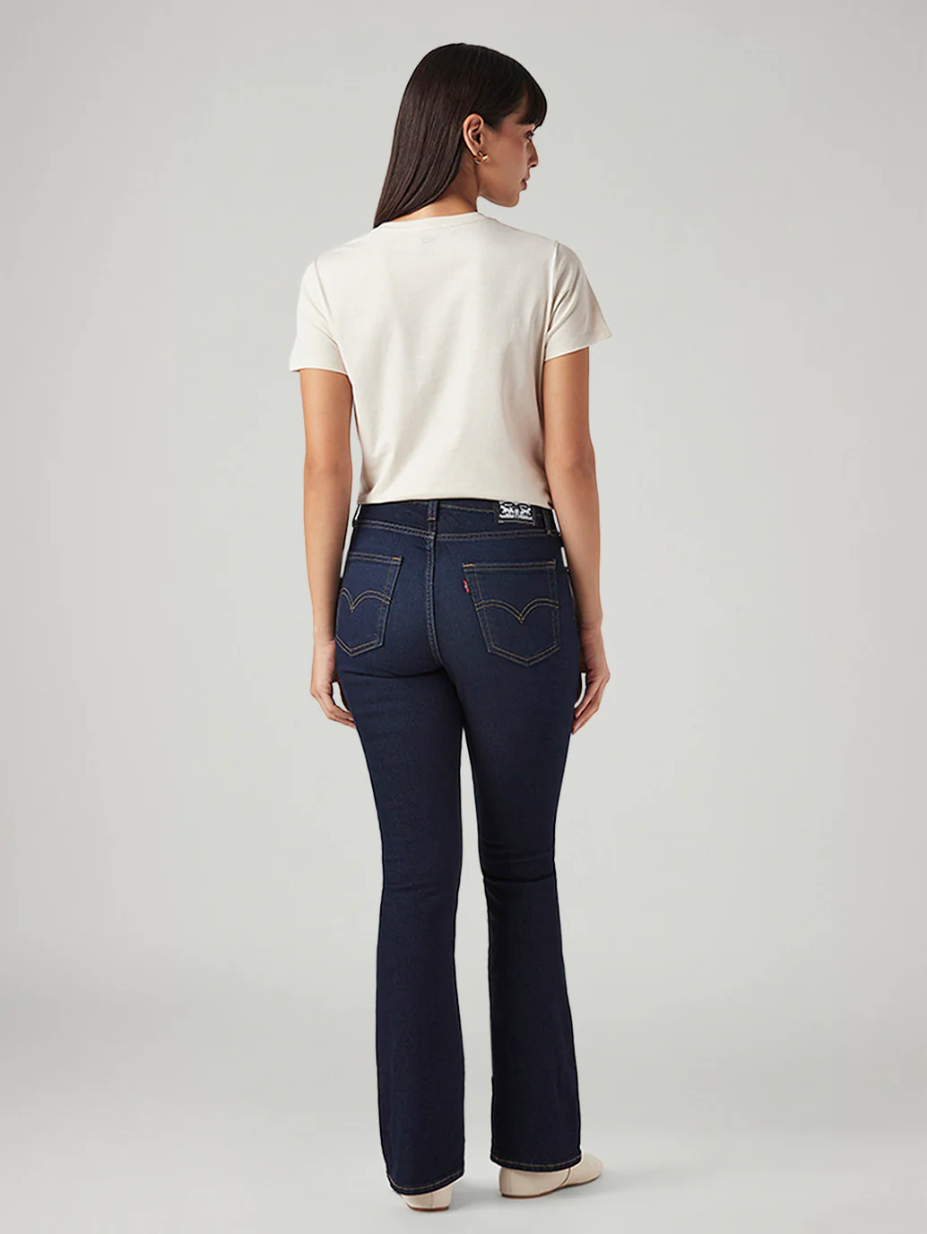 Women's 725 Navy Bootcut Fit High Rise Jeans - Image 4
