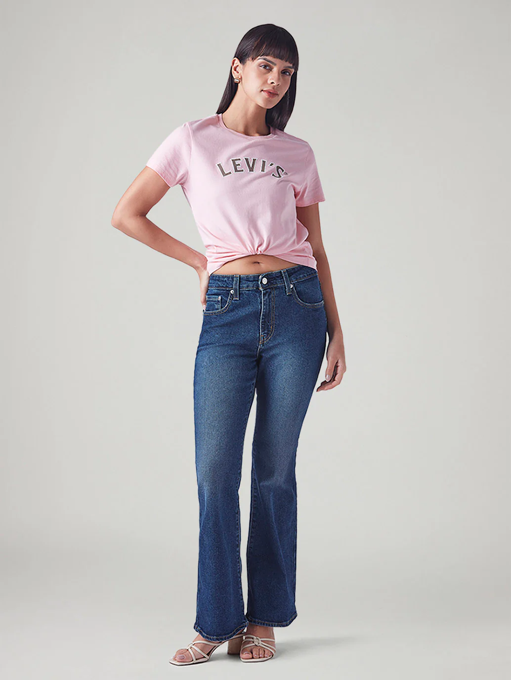 Women's 726 Blue Flared Fit High Rise Jeans