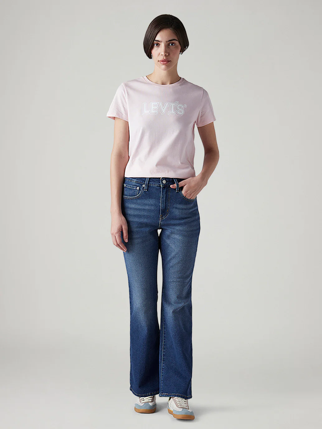 Women's 726 Med Indigo Flared Fit High Rise Jeans - Image 2