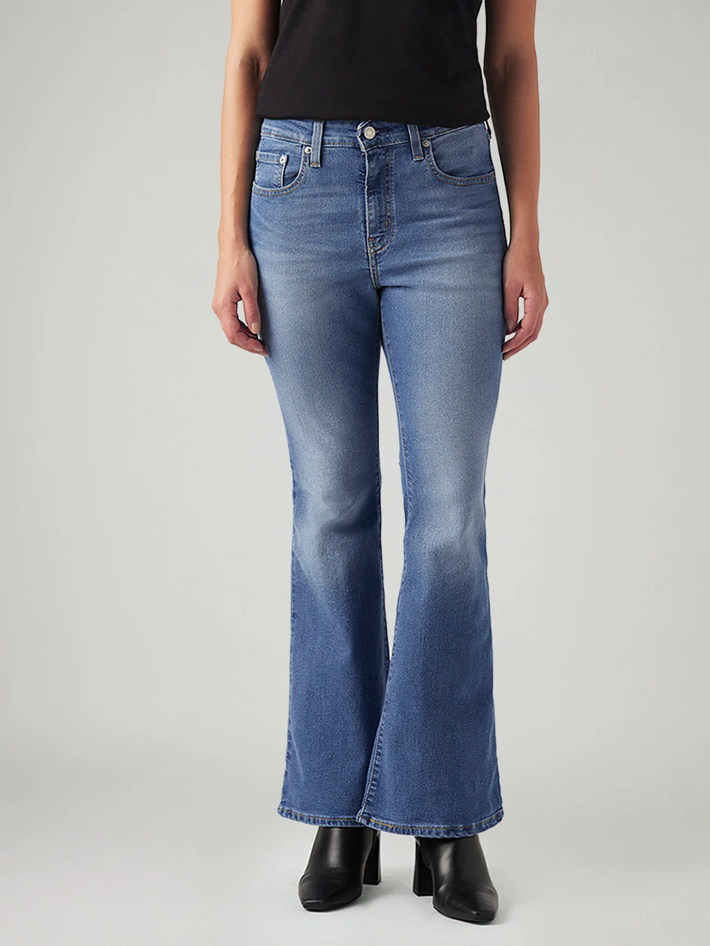Women's 726 Light Indigo Flared Fit High Rise Jeans - Image 2
